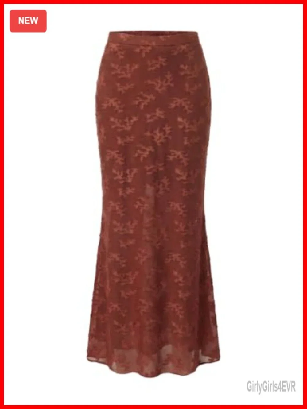 EXLURA Women Floral Maxi Mermaid Skirt, Elastic Waist, Flowy